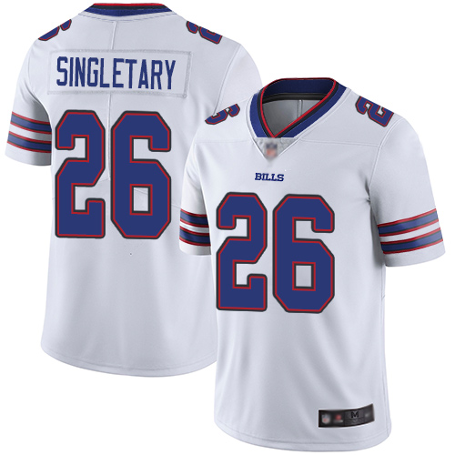 Men Buffalo Bills #26 Devin Singletary White Vapor Untouchable Limited Player NFL Jersey->buffalo bills->NFL Jersey